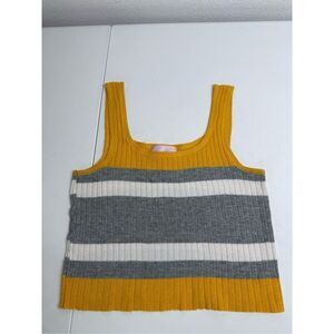 Sweet & Sinful Women’s Stripped Multicolor Knit Tank Top Size L